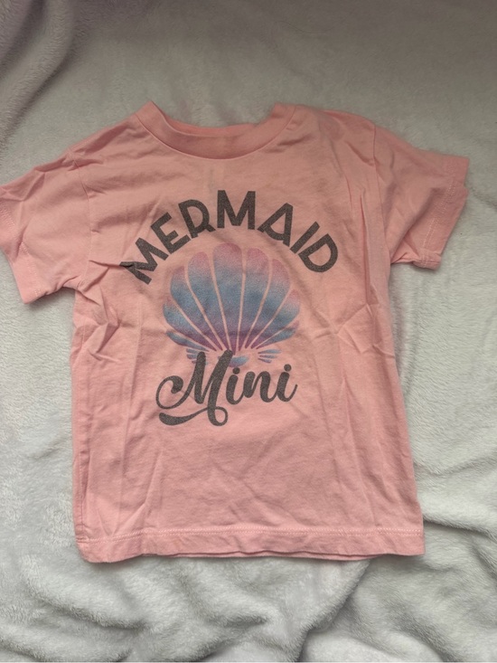 None Other - Light Pink Mermaid Mini Graphic Tee